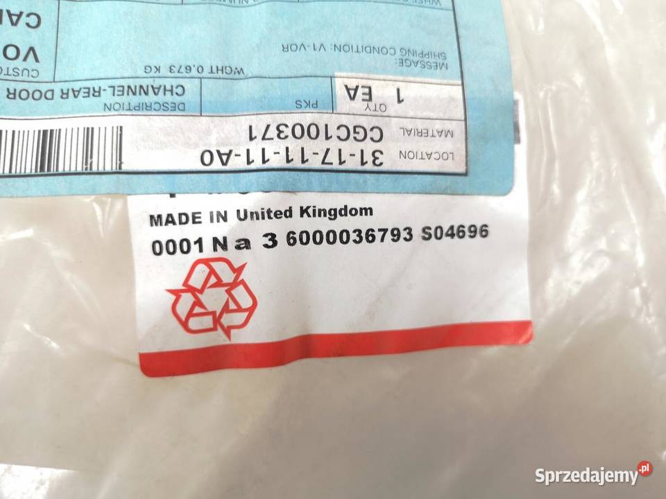 USZCZELKA SZYBY DRZWI LEWY TYŁ ROVER 400 45 MG lubelskie sprzedam