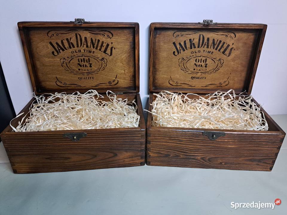 Kuferek Jack Daniels opalany Antyki, Sztuka, Kolekcje Kędzierzyn-Koźle