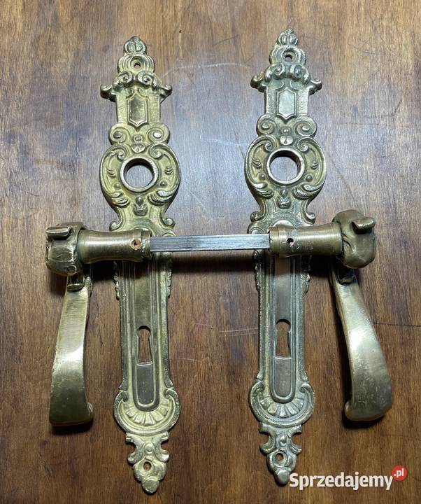 Stare klamki z szyldami z mosiądzu łódzkie