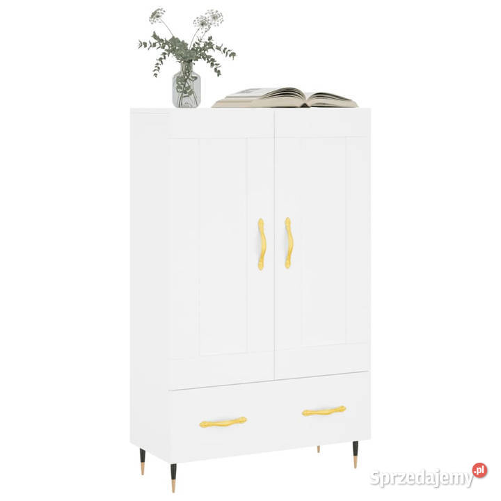 Wysoka szafka biała 695x31x115 materiał Warszawa