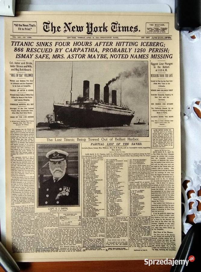 Tragedia Titanica reprodukcja Sztuka współczesna