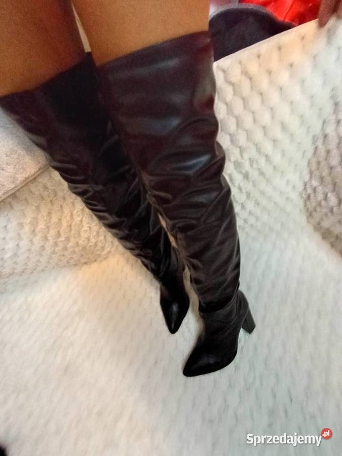 40 Simmi London WideFit długie czarne kozaki 26cm Kraków