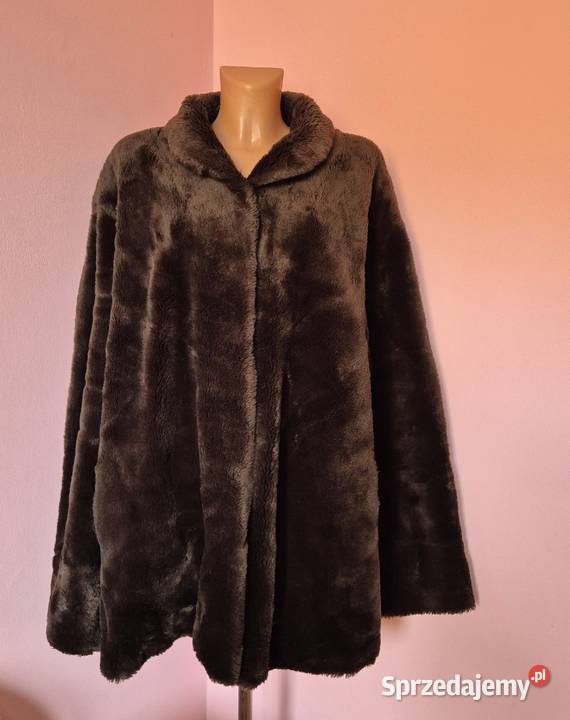 Futro sztuczne damskie oversize vintage małopolskie Brzesko