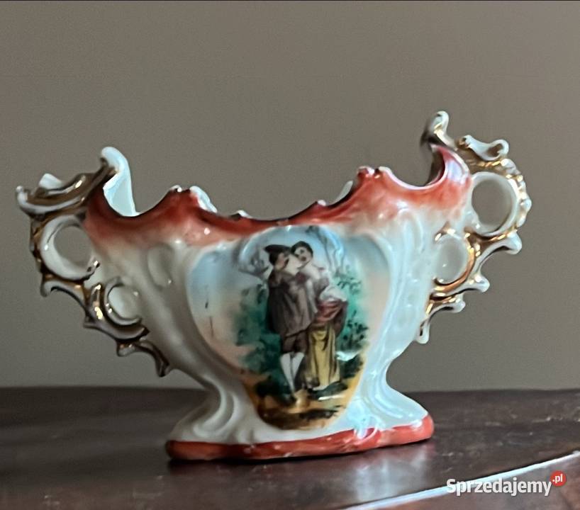 Amfora wazon finezyjna Ze sceną dworską pomorskie Gdańsk