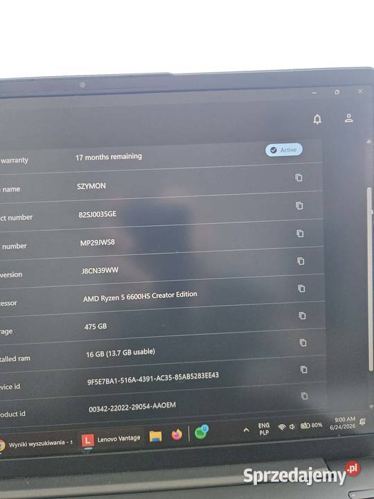 Lenovo IdeaPad Pro 5 14 28 K 90hz 6600HS 16 GB Laptopy i netbooki pomorskie Gdynia
