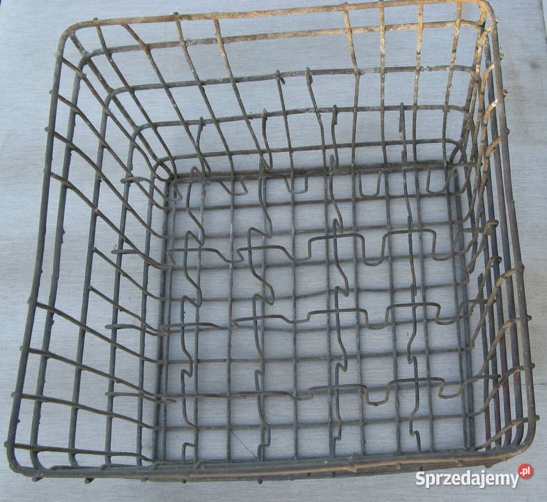 Skrzynka transporter z drutu na butelki z okresu Pozostałe Dąbrowa Górnicza