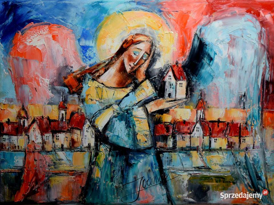 Anioł Stróż Domowy Obraz Olejny JOANA Na Prezent Opole