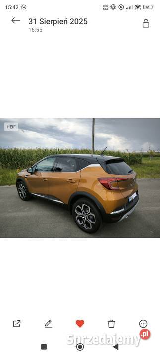 Renault Captur TCe 90 INTENS 2021r model z 2022 elektryczne szyby Dzierżoniów