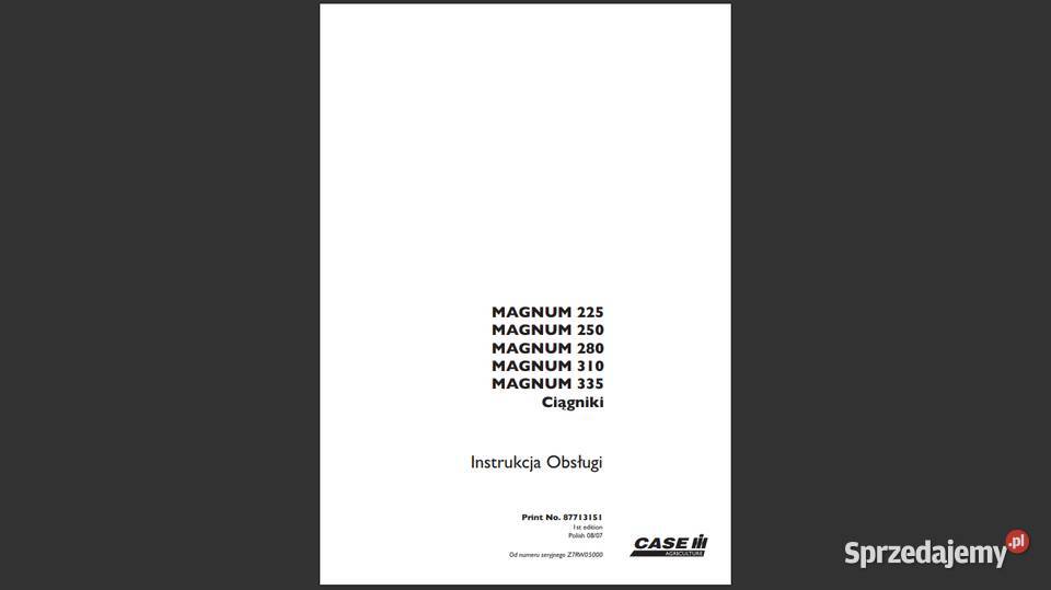 CASE Magnum 225 250 280 310 335 instrukcja pomorskie