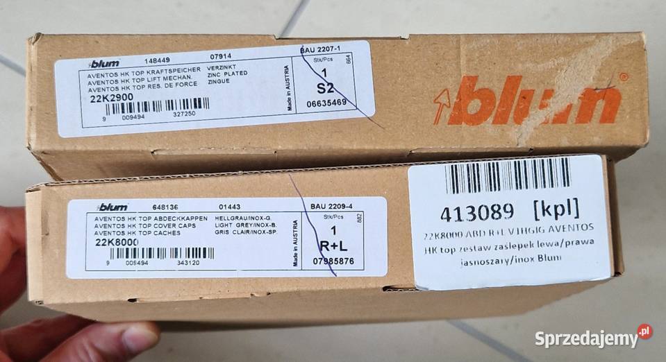 BLUM PODNOŚNIK AVENTOS HK TOP 22K2900 Meble Kalisz sprzedam