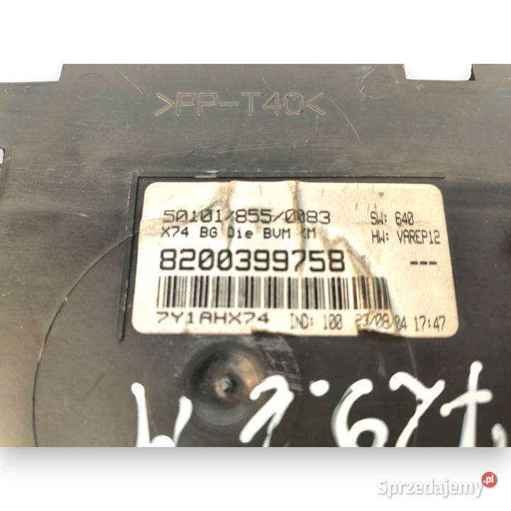 LICZNIK ZEGARY 8200399758 Renault Laguna II 19