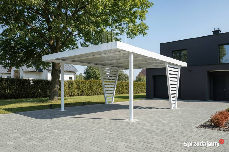 Carport V PREMIUM 4x48m Wypełnienie panelami Gdańsk