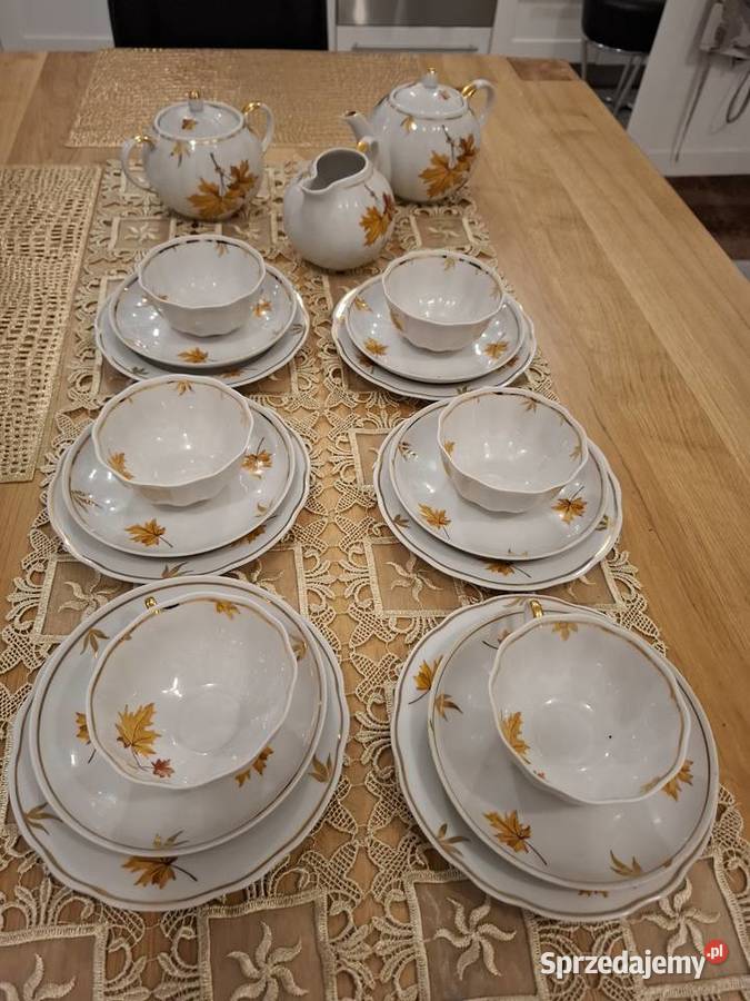 Porcelanowy serwis Klonowy Liść łódzkie