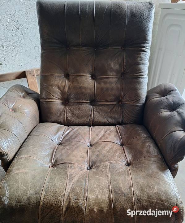 Stylowy fotel obrotowy vintage retro PRL loft Koszalin