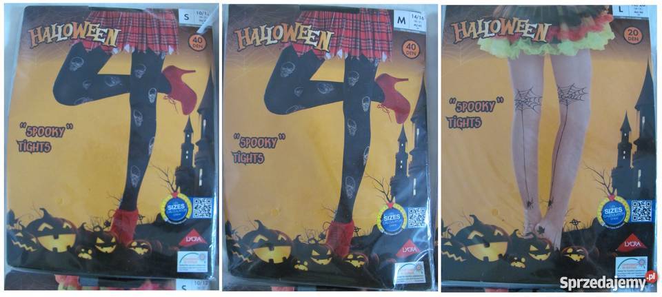 Rajstopy na halloween 40 DEN 3 wzory SML 1012 Zamość