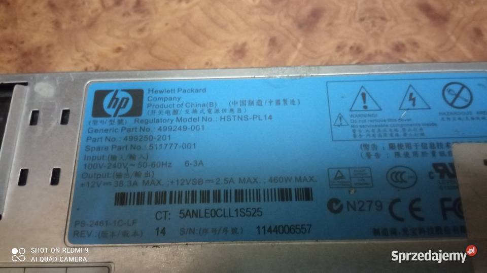 Zasilacze do HP sprzedam Wrocław sprzedam