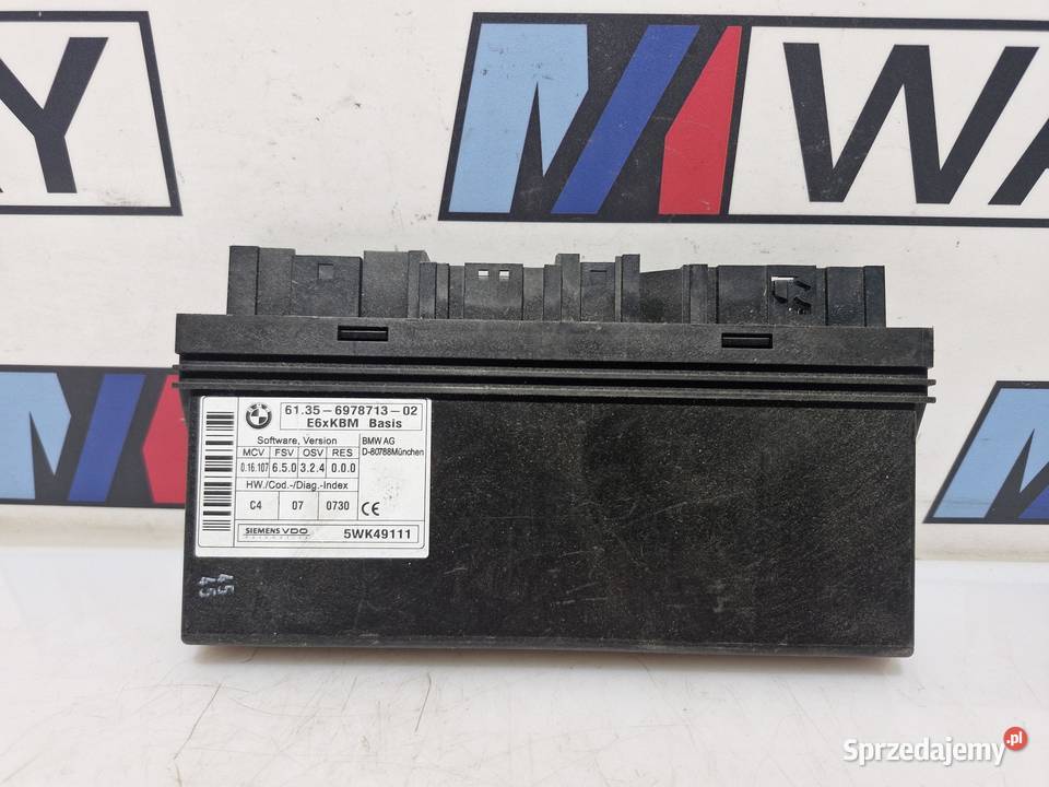 BMW E60 E61 MODUŁ STEROWNIK KOMFORTU 6978713 BMW