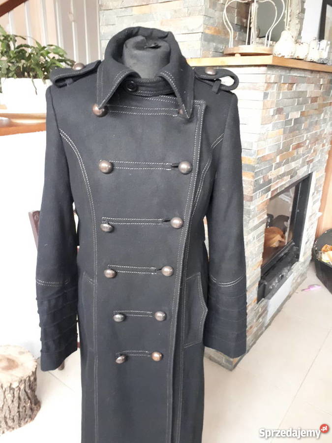 Eklskluzywny płaszcz jennifer lopez czarny Pruszków