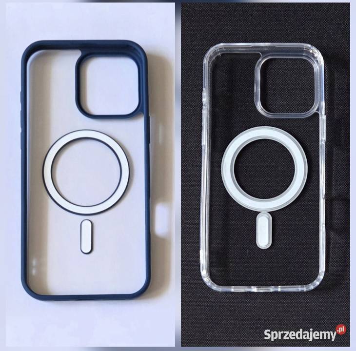 Etui klasyczne przezroczyste i niebieskie z