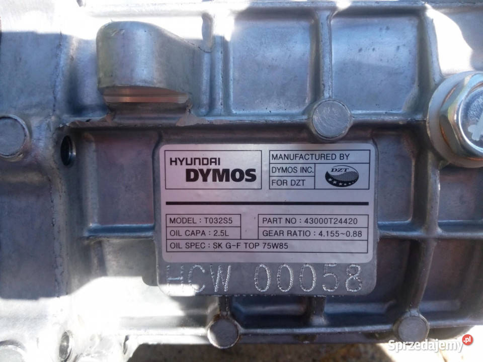 Skrzynia biegów 85 SZTUK NOWA HYUNDAI DYMOS Skrzynie biegów manualne Jamnica sprzedam