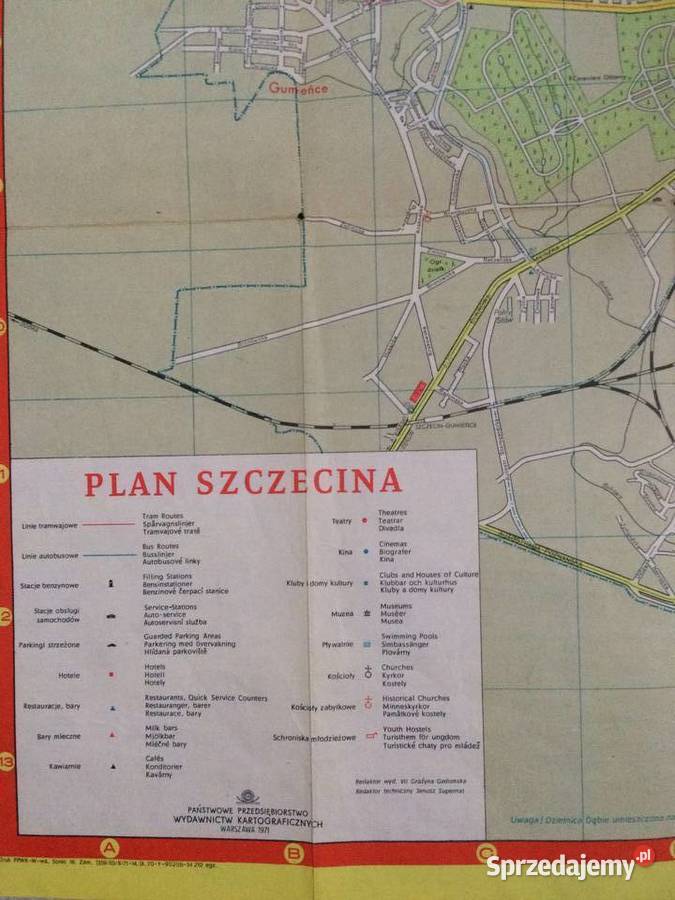 204 Plan Szczecina 1971 Szczecin sprzedam