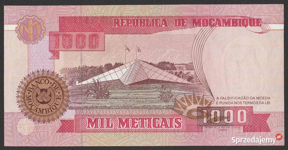 MOZAMBIK 1000 METICAIS 1991 STAN BANKOWY UNC Numizmatyka Łódź