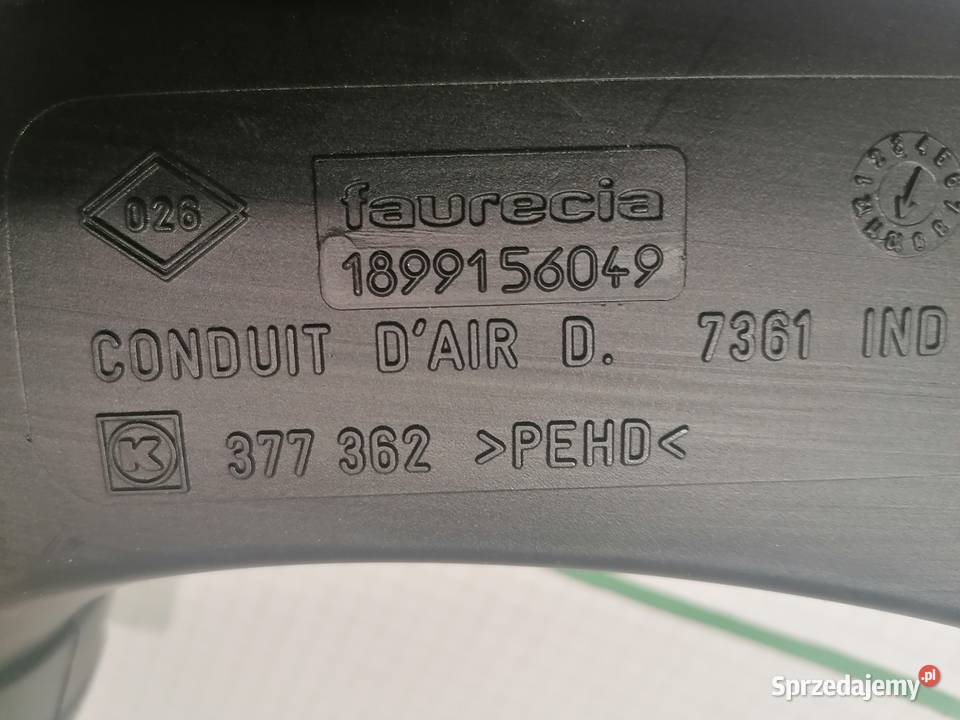 rura dolot powietrza lewyprawy8200377362 Renault łódzkie Piotrków Trybunalski