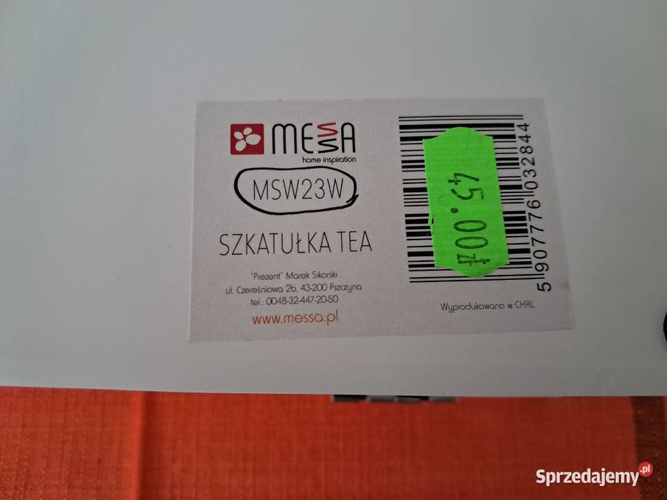 Szkatułka TEA na herbatę w torebkach do Kraków sprzedam