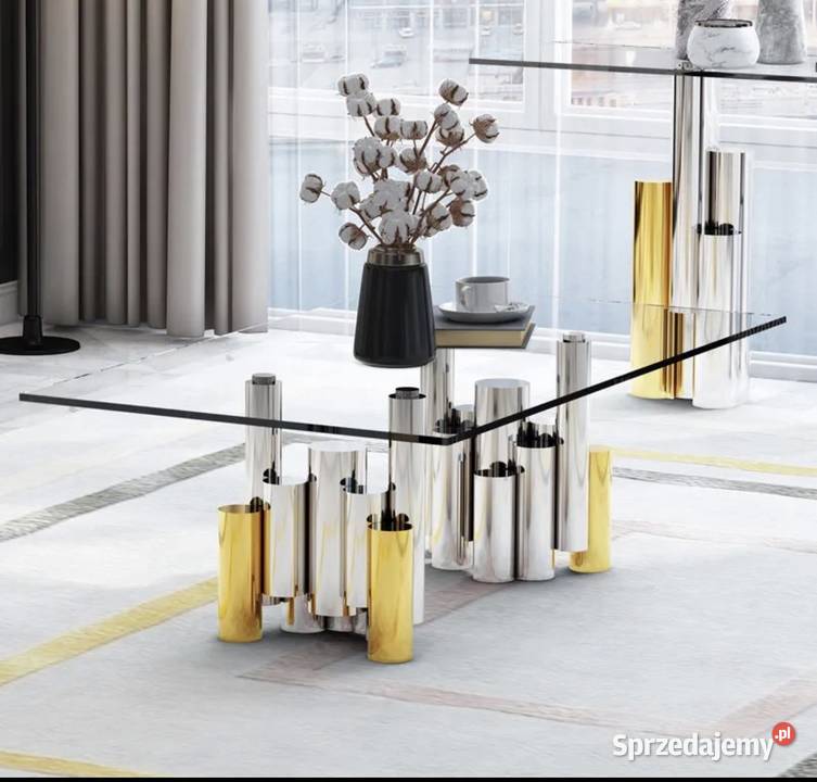 Ława 130 nowoczesna srebrna złota Glamour małopolskie Nowy Sącz sprzedam