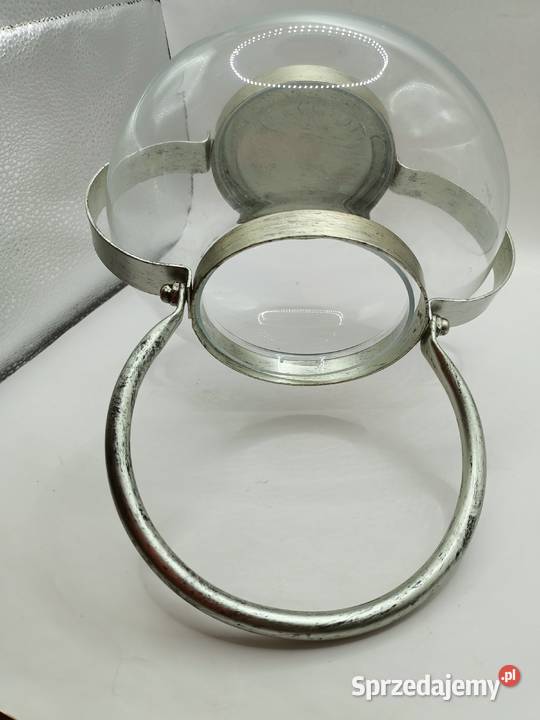 Dekoracja ogrodowa lampion szklany z metalem Zamość