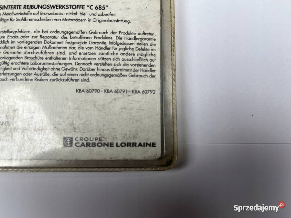 CARBONE LORRAINE Klocki hamulcowe zam EBC FA123 Łobżenica