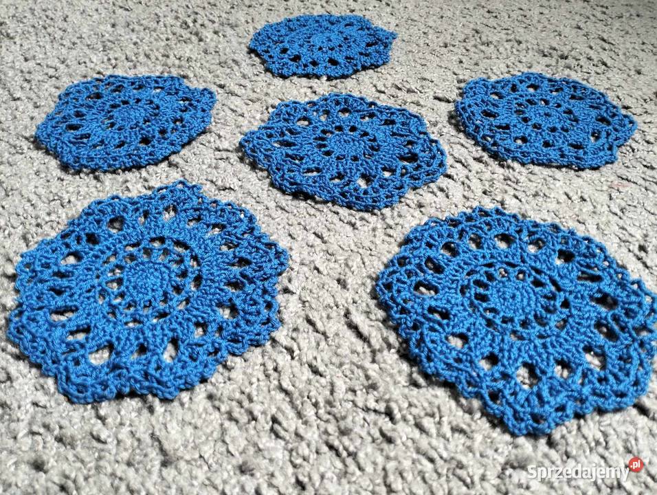 Podstawki z włóczki rękodzieło Rękodzieło Nagradowice