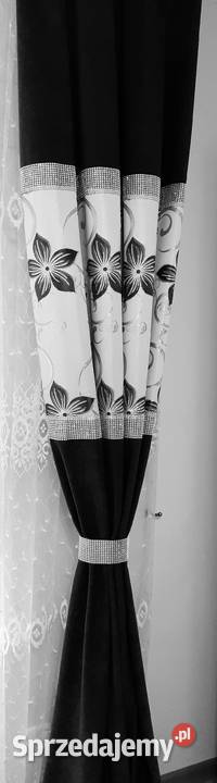 Zasłony pluszowe czarne czarny Mława sprzedam