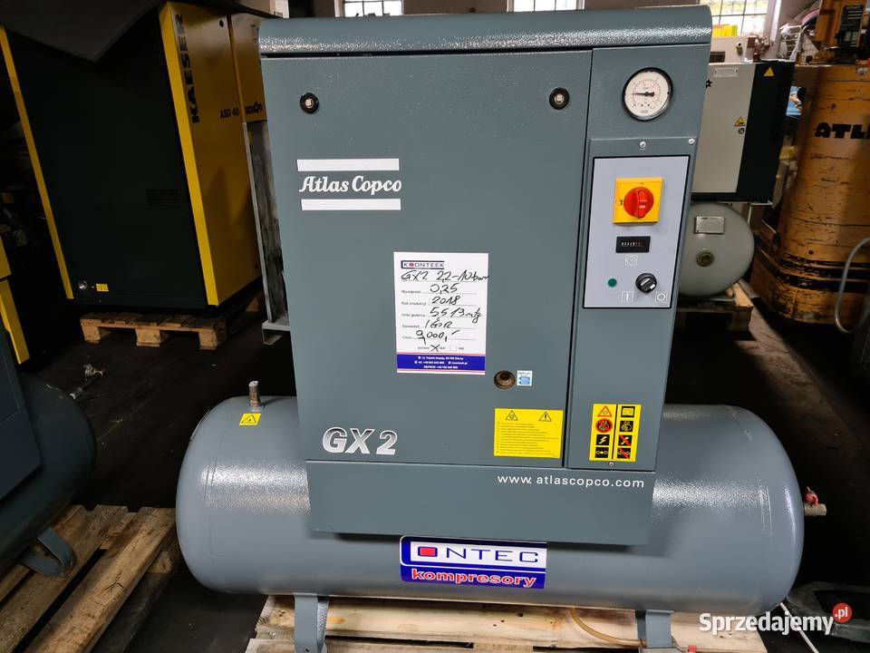 Kompresor śrubowy ATLAS COPCO GX2 22 kw