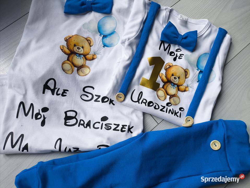 Komplet na roczek chaber miś z ba pierwsze Waćmierz