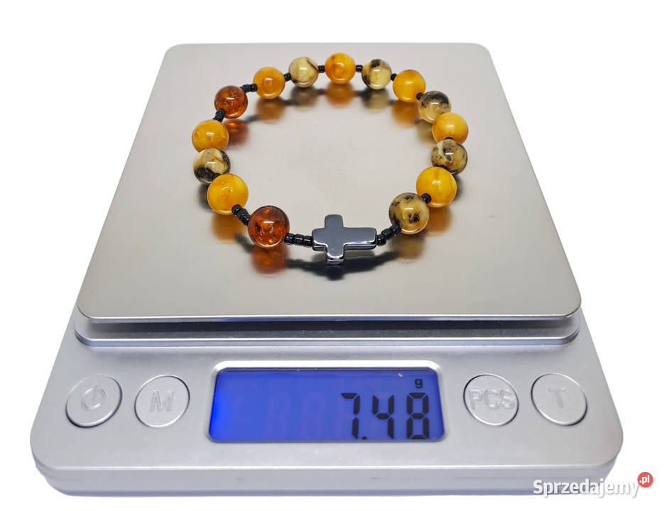Bransoletka różaniec dziesiątka różańca BURSZTYN Warszawa sprzedam