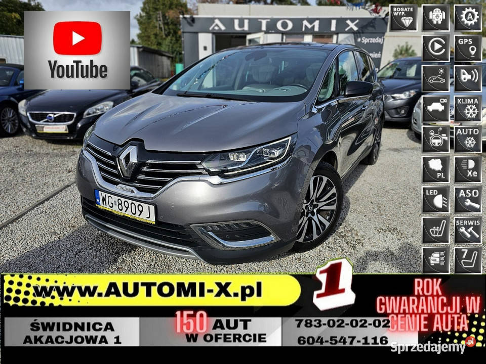 Renault Espace INITIALEFull 16D160 Automat 7 os Rok produkcji 2015 dolnośląskie Świdnica