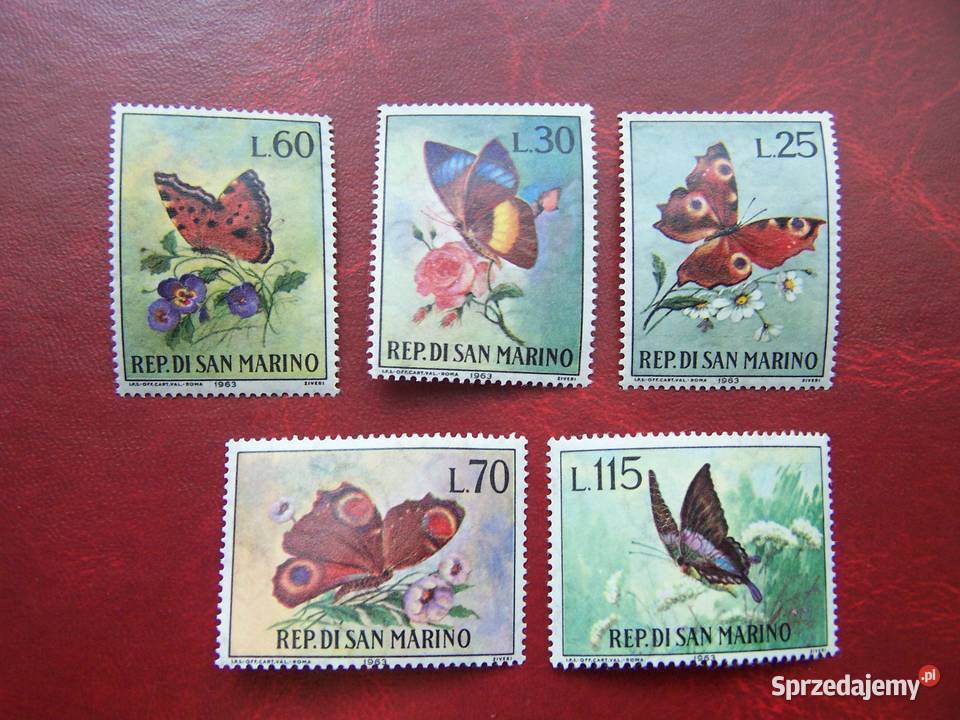 San Marino 1963 MNH Mi 77680 Fauna Owady Motyle Tychy
