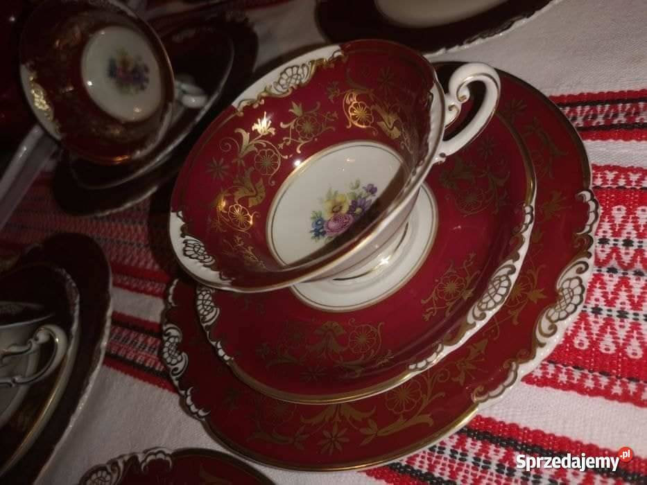 Filiżanka z talerzykiem Koningl pn Tettau Import Gdańsk