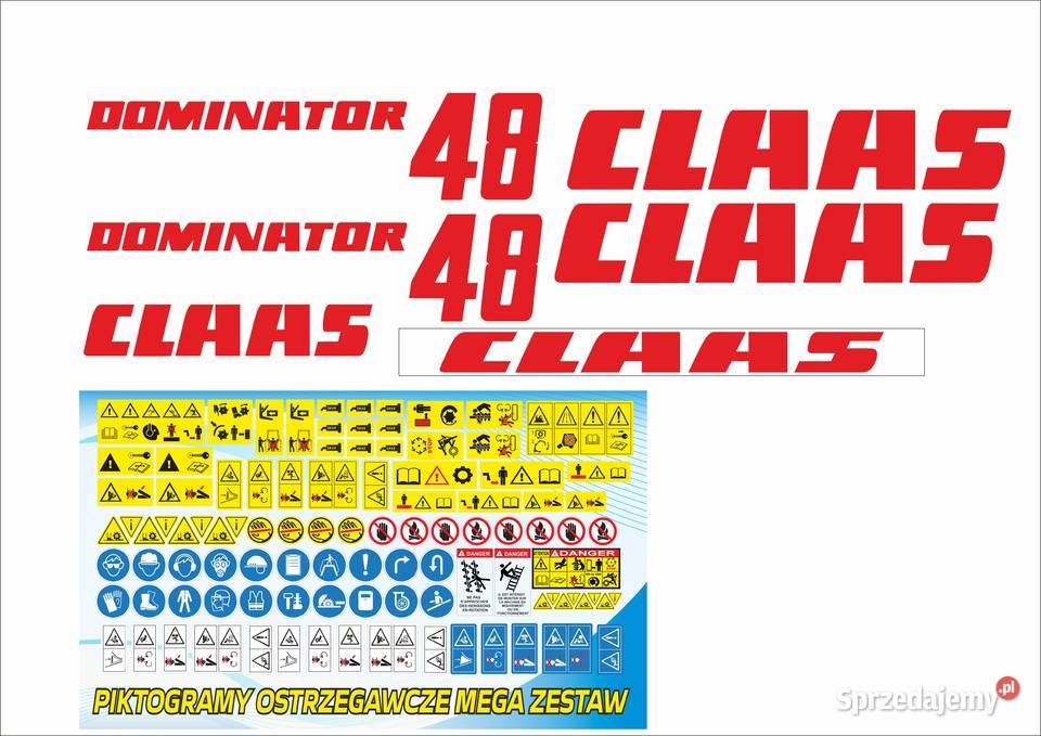 Naklejki Claas dominator 48 i inne modele super Bydgoszcz