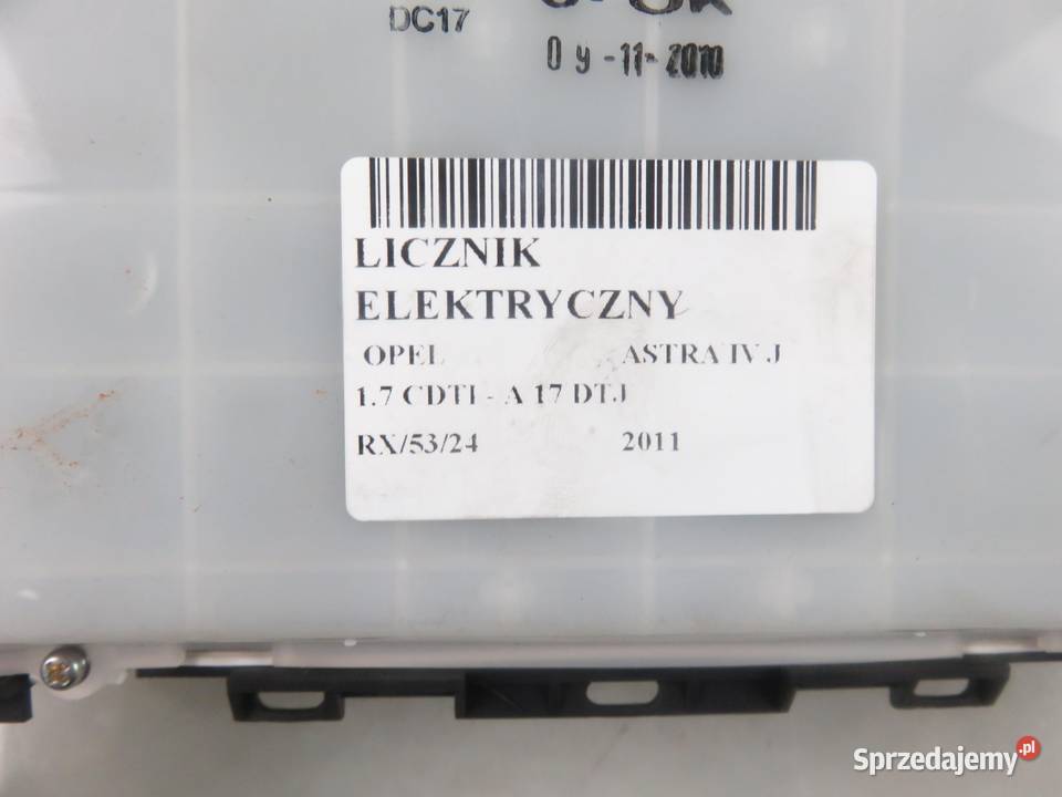 LICZNIK OPEL ASTRA IV J 17 CDTI 13355664 osobowe sprzedam