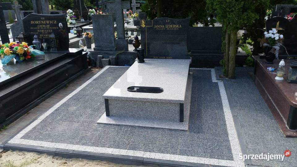 Układanie kostki nagrobkach
