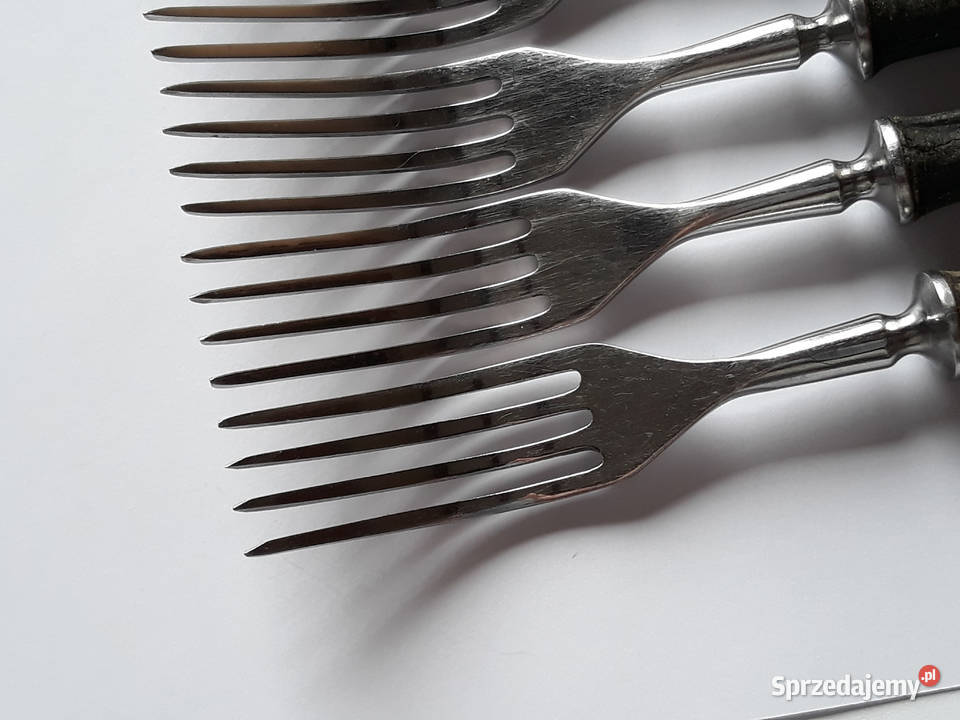 Widelce obiadowe 1 BAKELIT sztućce PRL Dąbrowa Górnicza