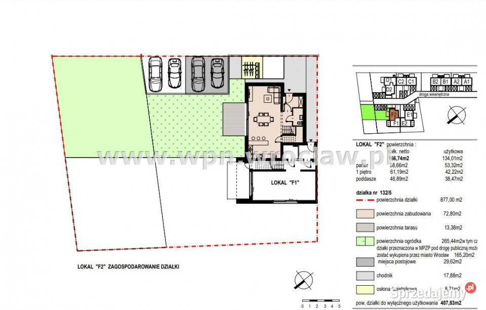 sprzedaży domu szeregowego Wrocław 16516m2 Rok budowy 2025