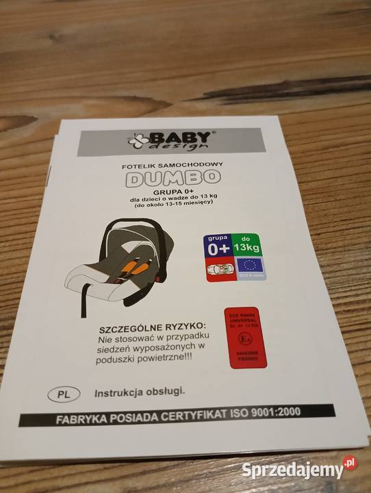 Fotelik samochodowy BABY DESING TANIO Olszówka Pilczycka