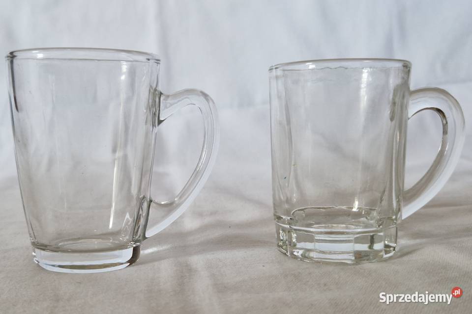 2 szklane filiżankikubki do kawy różne do przezroczysty Filiżanki i spodki Warszawa