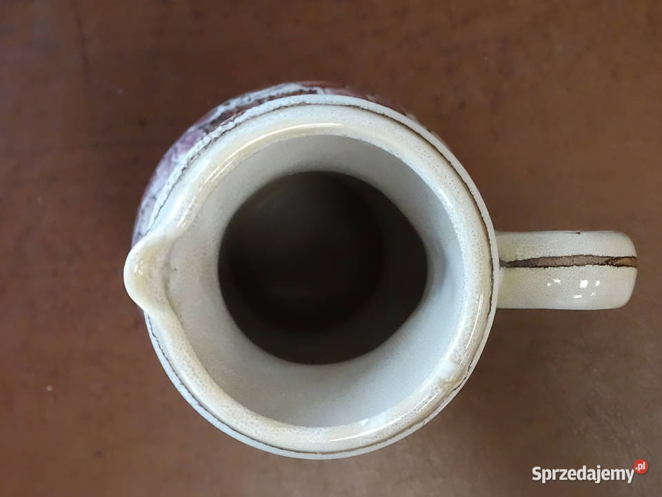 Stylowy ceramiczny dzbanek wazon vintage motyw Wazony