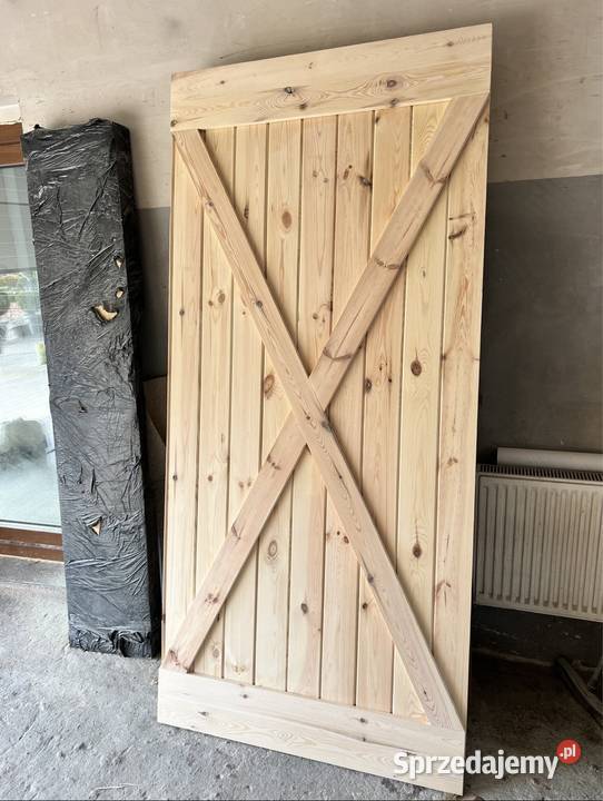 Drzwi drewniane przesuwne Barn Door Drzwi wewnętrzne Gliwice