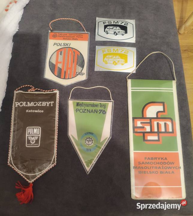 Sprzedam proporczyki breloki fiat 126p 125p Dębogóra