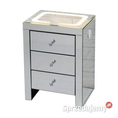 Lustrzana szafka nocna led 56x30x40 Golkowice